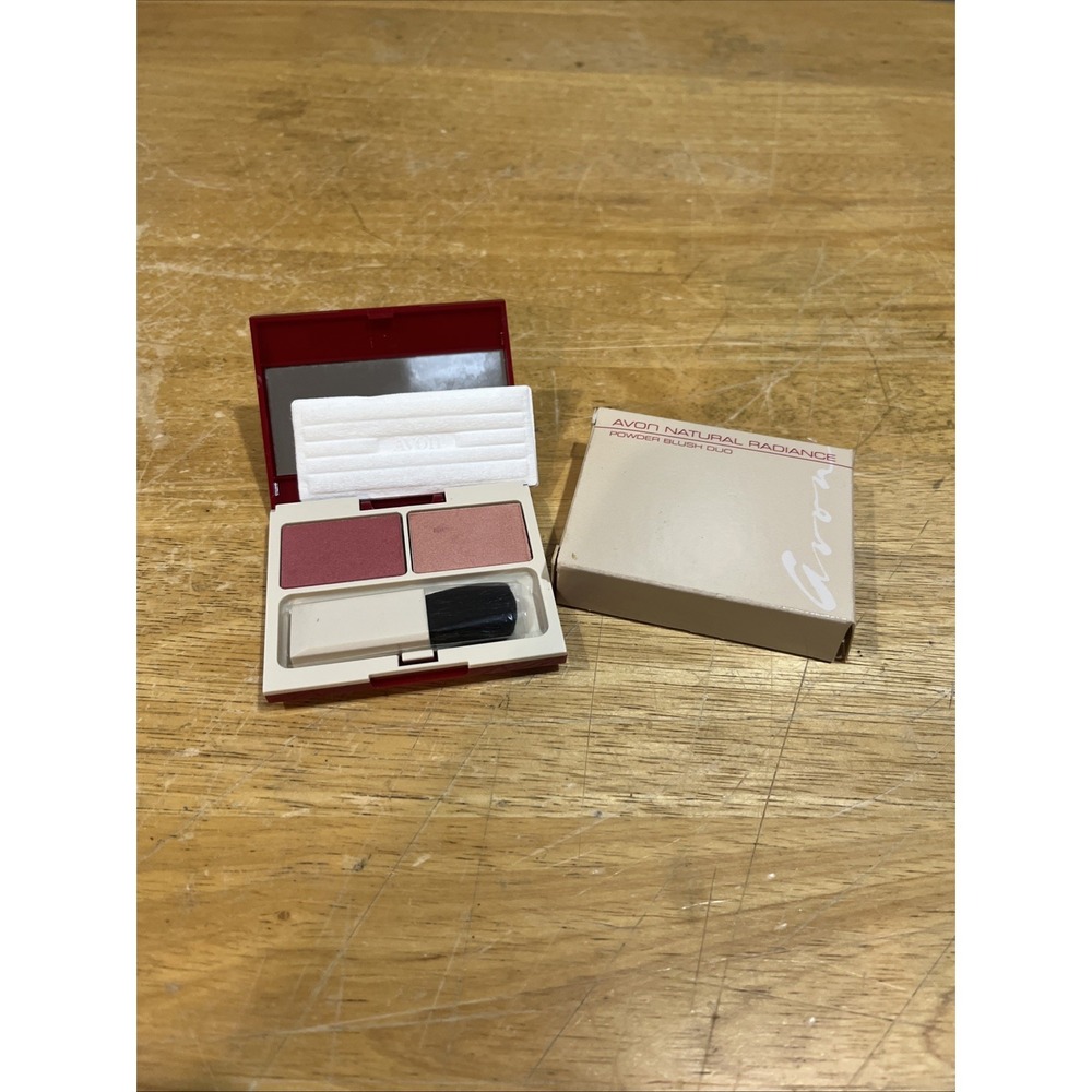 Vintage Avon Natural Radiance Powder Blush Duo Moody Melon/Wind Blown Rose